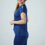 تیشرت سوزنی چاکدار
